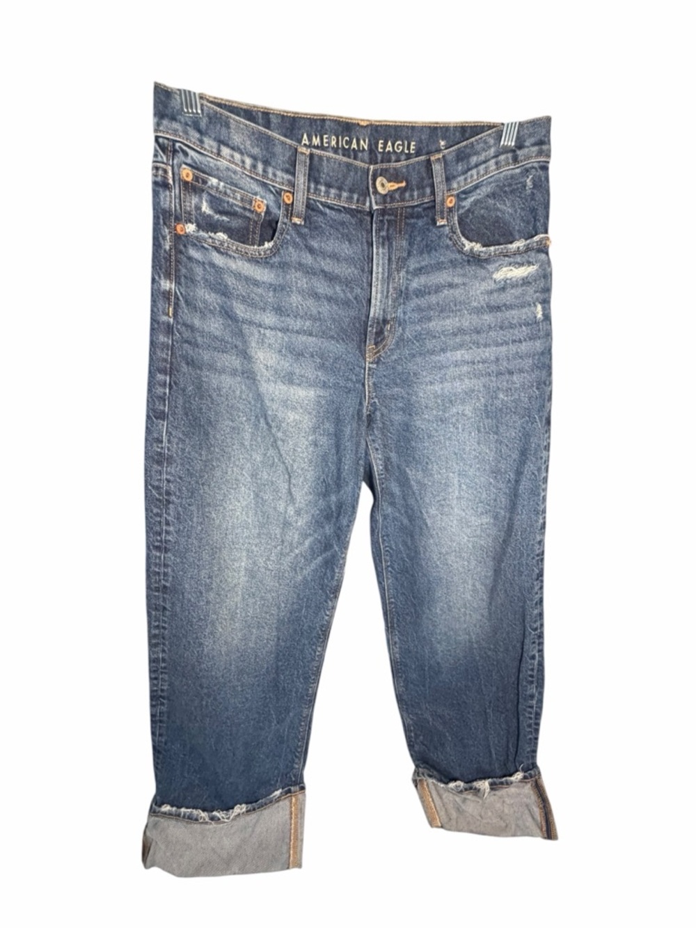 American Eagle Stovepipe Medium Blue Stretch Denim Jeans Sz 6